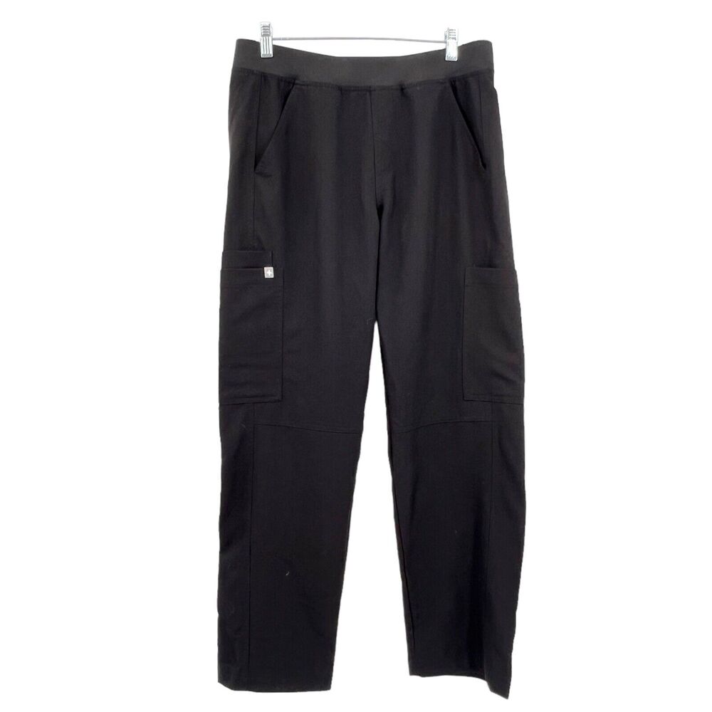 Figs Men’s Axim Black Cargo Scrub Pants Technical Collection Size Small‎